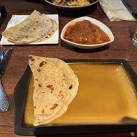 Rougaille with a side of mixed roti’s  at Flavour Of Mauritius in Reading
