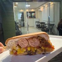 Ótima opção vegana em Bombinhas. at Rock Dog in Santa Catarina