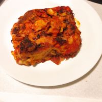 Lasagna at Nanda's in Lucca