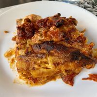 lasagna  at Nanda's in Lucca