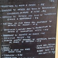 Menu at Nanda's in Lucca