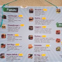 Burger menu at Nanda's in Lucca