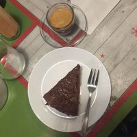 Chocolate cake at Nanda's in Lucca