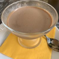 Chocolate pannacotta at Nanda's in Lucca