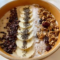 Banana smoothie bowl at Shaka  in Ao Nang