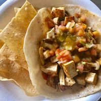 Amazing tofu + black mushroom taco  at Federico's Fresh Mex Cuisine in Hanalei