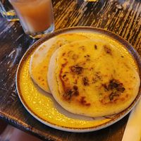 Una de frijol y ongo, una de ayote at Salvatoria Kitchen & Bar in Queens