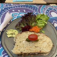 Meaty mushroom (?) toastie  at Soul Café & Shop in Pai