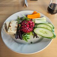 Beet tartare.....delicious at 9 Miles East in Saratoga Springs