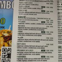 Menu at Just Vege - Forum in Helsinki