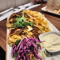 Crunchy wrap with fried 15.90Euro at Just Vege - Forum in Helsinki