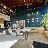 Calming interior  at 1000 Faces Coffee in Athens