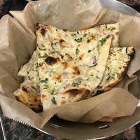 Garlic, onion & basil naan bread at Bhanu's Indian Grocery and Cuisine in San Gabriel
