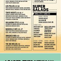 Menu: you can make any burger vegan by asking at Tiny Rebel in Newport