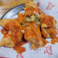 Bugaloo buffalo seitan wings at Tiny Rebel in Newport