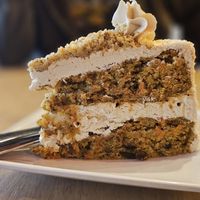 Carrot cake 🥕 at Alice & Friends at The Glen in Glenview