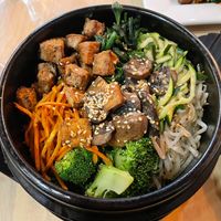 Dol Sot Bi Bim Bab with tofu at Alice & Friends at The Glen in Glenview