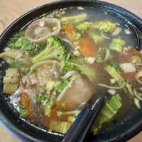 Wonton soup 🥣   at Alice & Friends at The Glen in Glenview