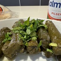 Vegan Stuffed Grape Leaves - Warak Enab   at What The Falafel in Sag Harbor