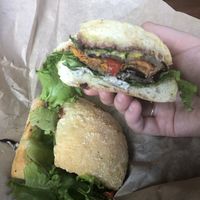 Big easy sandwich at Farm Stand Deli in Hood River