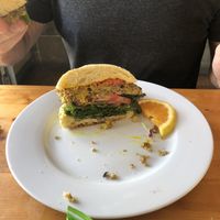 Quinoa Black bean burger at Farm Stand Deli in Hood River