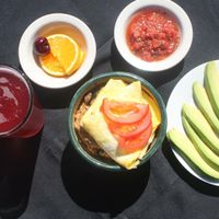 Bowl with side of avacado at Farm Stand Deli in Hood River