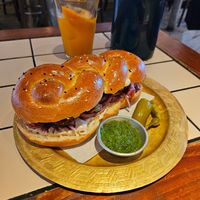 Falafel challah at Fabric in Lisbon