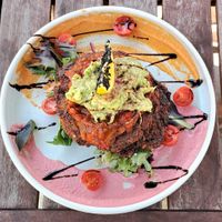 Vegan fritters at Onyx Espresso Bar in Mayfield