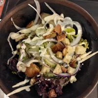 Daily special salad at Alma Vegan Food in Santiago