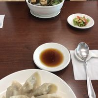 dumplings and noodle soup at Tai Lai in Taipei