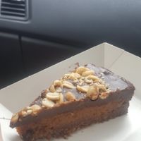 Vegan choc peanut butter cake at Sprout Eden in Eden