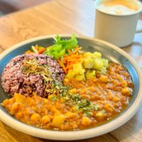 plants-based spicy curry  at This Is Coffee  in Kani