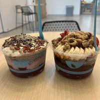 build your own bowls!  at Blue Bowl in San Diego