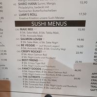 Menu at Liami in Ramstein-miesenbach