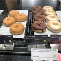 The donut selection   at Pret A Manger in Dubai