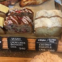 Vegan cakes at Poolside Coffee in Zushi