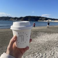 Biodegradable cup  at Poolside Coffee in Zushi