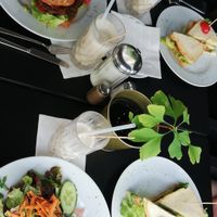 Vegan Burger and Avocado Sandwich at Ginkgo in Frankfurt