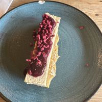 The vegan passion fruit semifreddo; this was absolutely divine, it was so creamy!  at Romano Lounge in Colchester