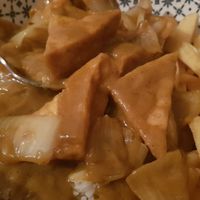 Tofu curry, chips and rice (vg) at Red Star Chinese  in South Shields