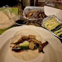 Mock duck pancakes at Red Star Chinese  in South Shields