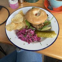 Aubergine harissa meal   at Smoak Coffee in Manchester