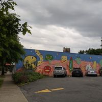 Parking lot at The Root Cafe in Little Rock