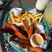 Large half and half fries   at The Root Cafe in Little Rock