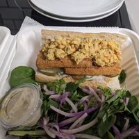 Crispy PBT (ordered vegan) at The Root Cafe in Little Rock