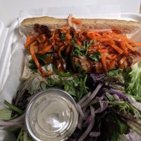 Spicy Bahn Mi (ordered vegan) at The Root Cafe in Little Rock