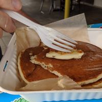 Vegetarian pancakes at The Root Cafe in Little Rock