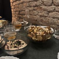 Hummus + fattoush saladd  at Fatouch in Sevilla