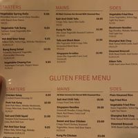 Vegetarian menu  at Mama Yo in Dublin