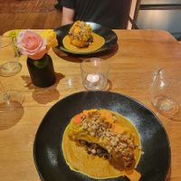 Vegan cauliflower steaks at Somos Ecuador Restaurant in Quito